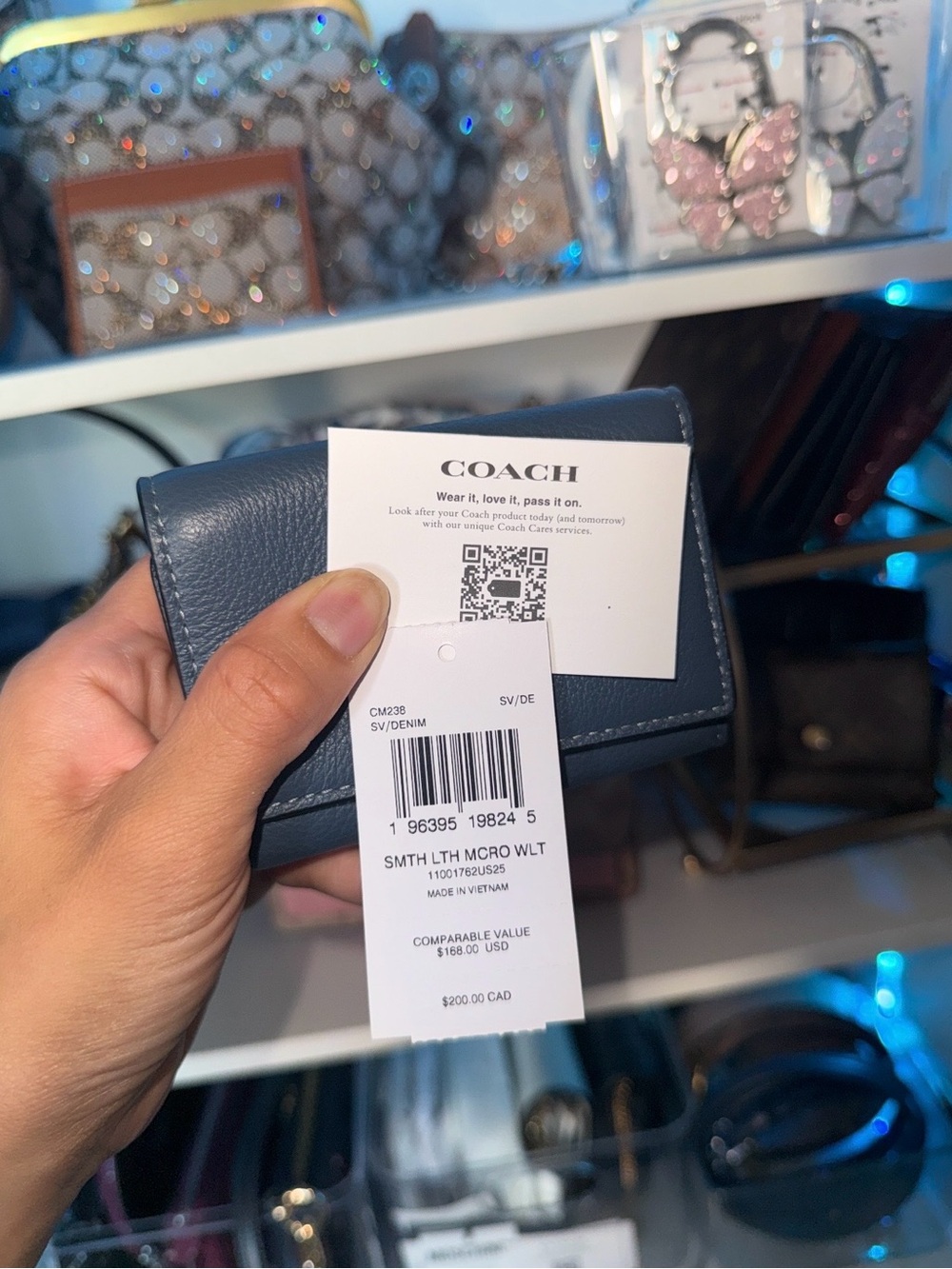 Coach Smooth Leather Micro Wallet - Picture 8 of 8